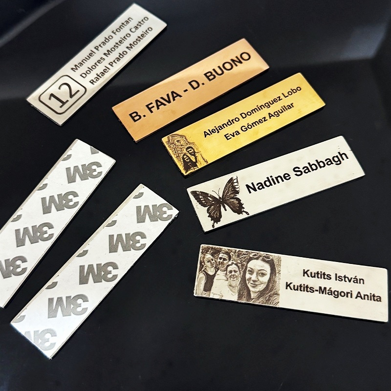Personalized Name Box - 70x20mm 맞춤형 금속 이름표, 로고 각인,