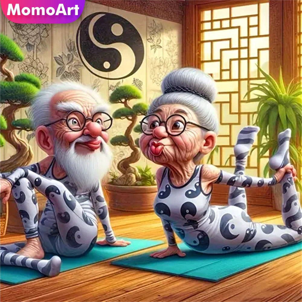 Momoart 노인 다이아몬드 모자이크 커플 초상화 전 - Photo Mosaic Print 리뷰 및 가격