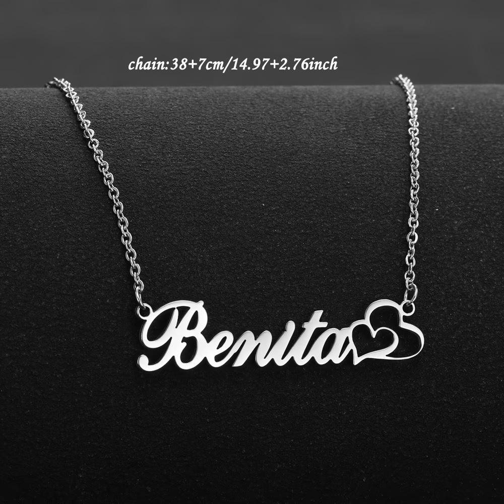 개인화 된 더블 하트 맞춤 이름 목걸이 스테인레스 스틸 - Name Necklace Custom 리뷰 및 가격