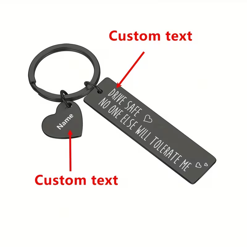 맞춤형 레이저 각인 이름 문자 펜던트 키체인 스테인리스 - Initial Ring Custom 리뷰 및 가격